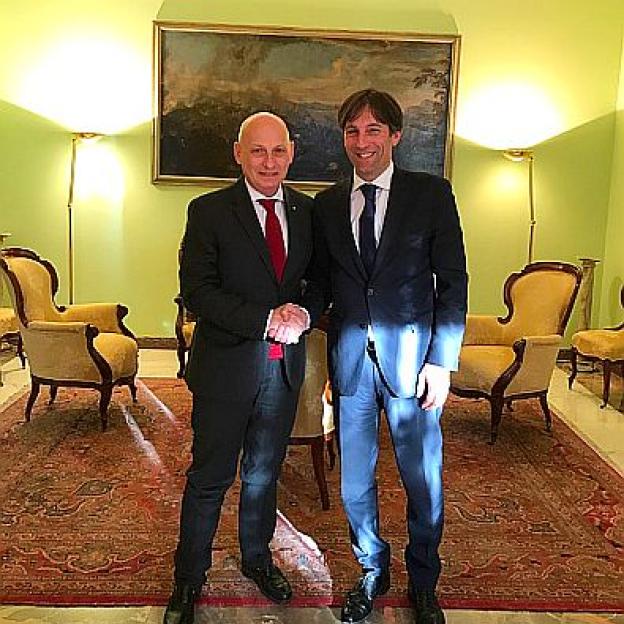 Wicegubernator regionu Lombardii Fabrizio Sala z wizytą w Ambasadzie RP w Rzymie