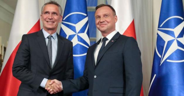 Spotkanie Prezydenta RP Andrzej Duda i Szefa NATO Jensa Stoltenberga podsumowujące stan implementacji postanowień ubiegłorocznego szczytu NATO