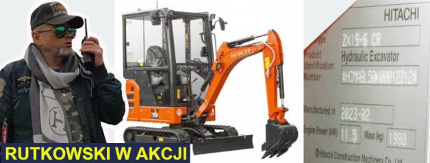 BIURO RUTKOWSKI poszukuje skradzionej w Niemczech minikoparki Hitachi oraz trzech zaginionych współpracowników firmy